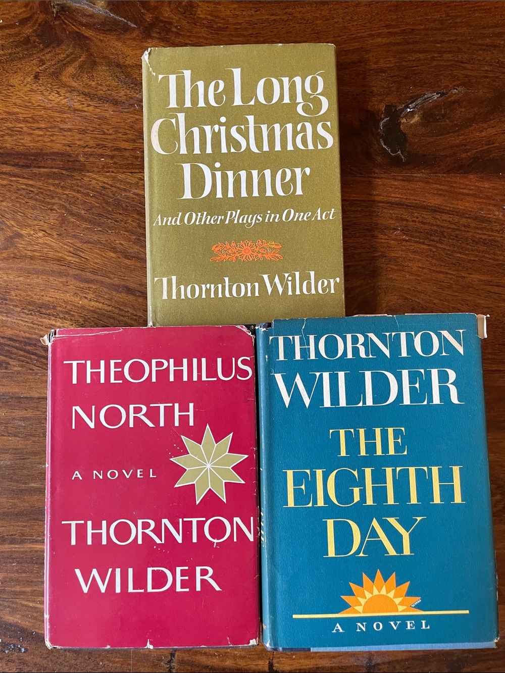 3 Thornton Wilder Vintage HC Books w/ Dust Jackets: Christmas Theophilus Eighth